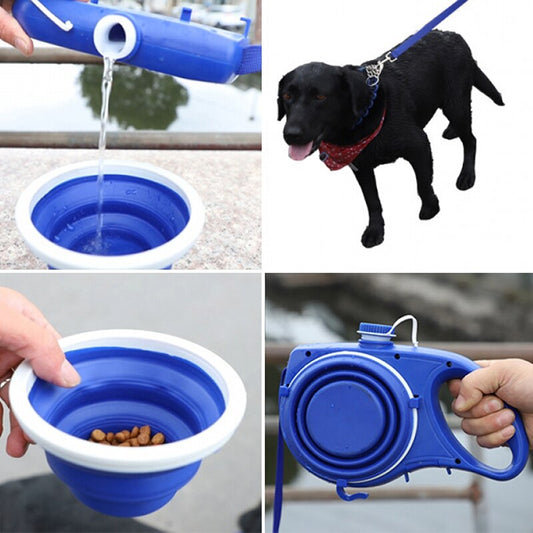 3-in-1-Hundeleine mit Wasserhalter und Becher