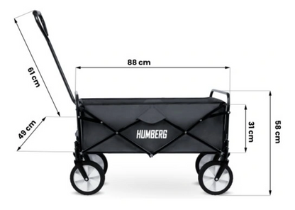 Multifunktionell Fällbar Vagn/Skrinda 100 L, viktkapacitet upp till 90kg