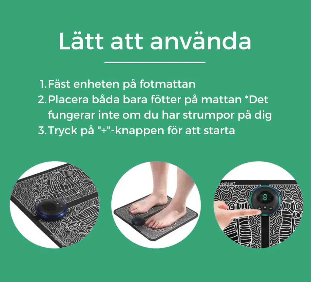 LymfoPulse® Fotmassagerare | För en Bekymmersfri Vardag utan Stickningar och Rastlösa Ben