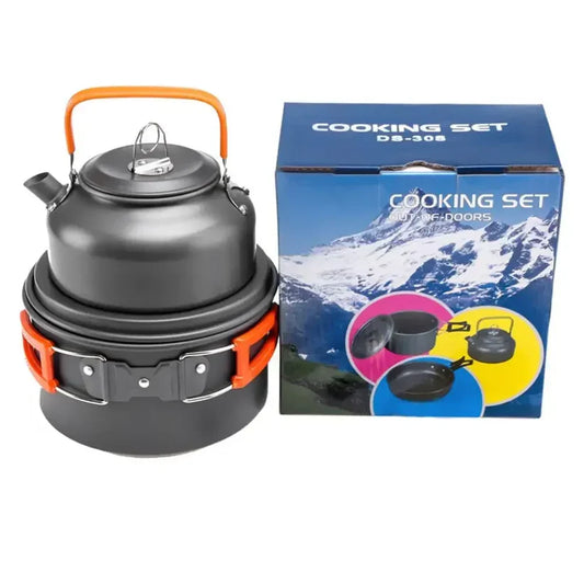 Utensilios de cocina camping con revestimiento antiadherente